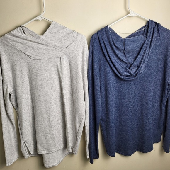 NWT Athletic Works Women's Medium Pullover Hoodies 2 Tunic Long Sleeve Cowl Neck - Picture 3 of 5